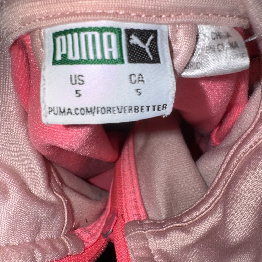 Puma Pink Jacket - Girls - Size 5 - Picture 3 of 4
